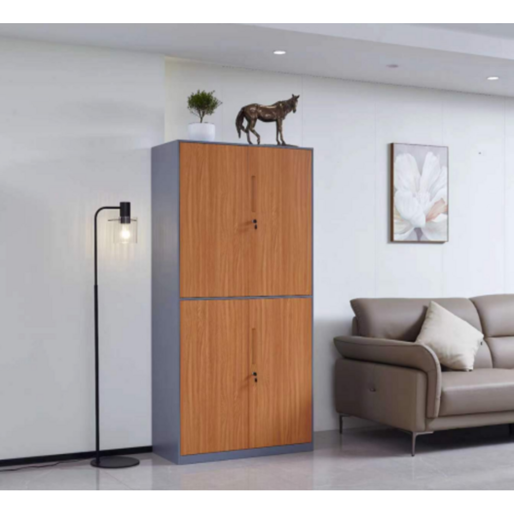 Armoire Verticale Compacte “Épure Bois & Métal”
