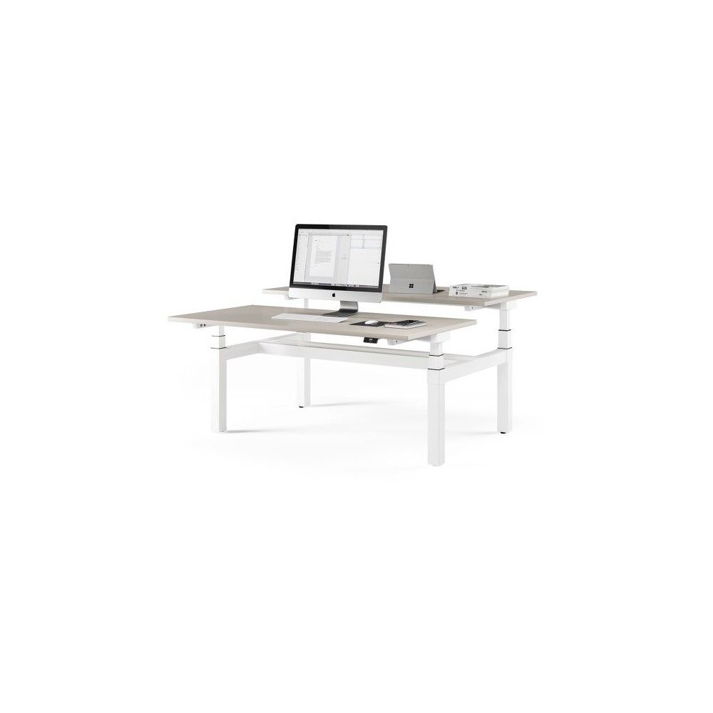 Bureau partagé 2 personnes avec réglage en hauteur électrique MOD D-3