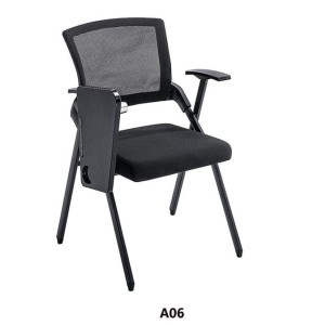 CHAISE VISITEUR AVEC ECRITOIRE NOIR MOD A06