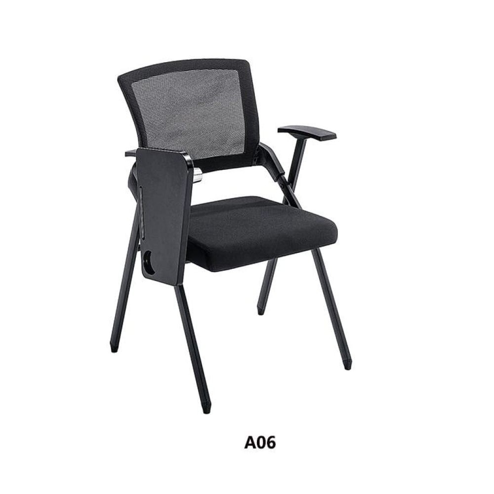 CHAISE VISITEUR AVEC ECRITOIRE NOIR MOD A06