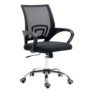 CHAISE EN MAILLE AVEC ROULETTES NOIR MOD D018
