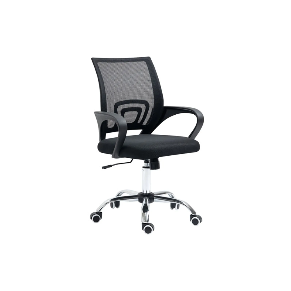 CHAISE EN MAILLE AVEC ROULETTES NOIR MOD D018