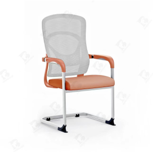 Chaise Visiteur AirFlow – Orange & Gris